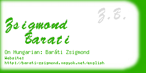 zsigmond barati business card