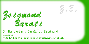 zsigmond barati business card